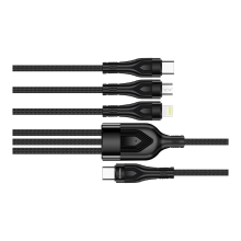 Купить Кабель ColorWay 3в1 USB-C - Lightning+MicroUSB+USB-C 60W 3A 1.2m Black (CW-CBPDU3060-BK) - фото 5