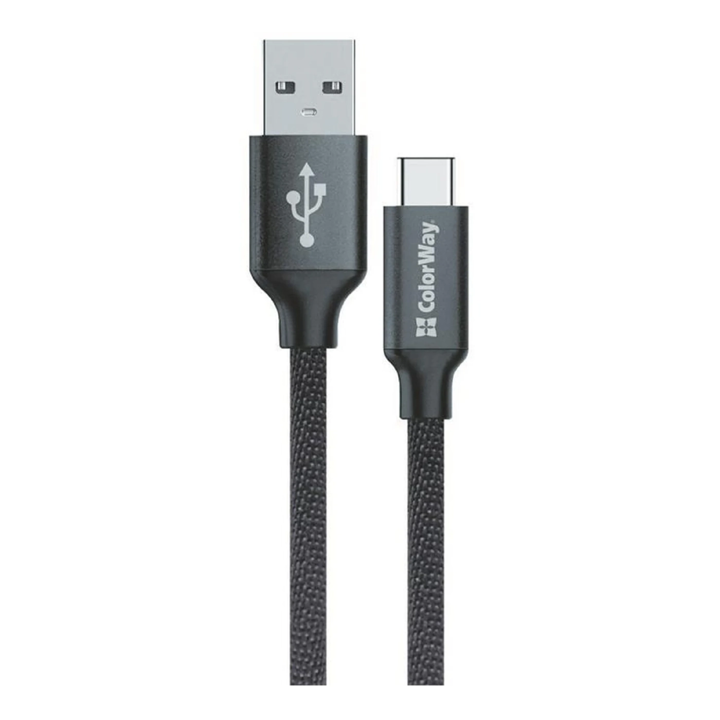 Купить Кабель ColorWay USB - USB-C 2.1А 1m Black (CW-CBUC003-BK) - фото 1