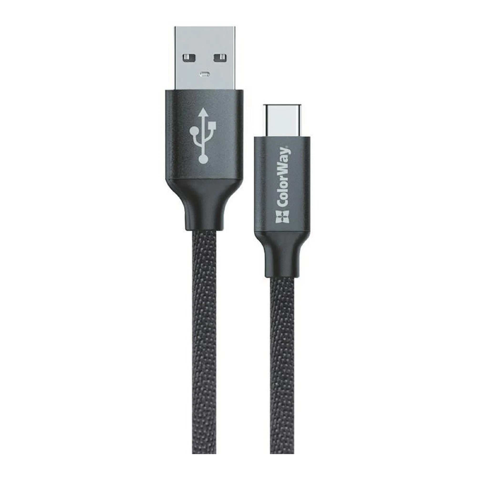 Купить Кабель ColorWay USB - USB-C 2.1А 1m Black (CW-CBUC003-BK) - фото 1