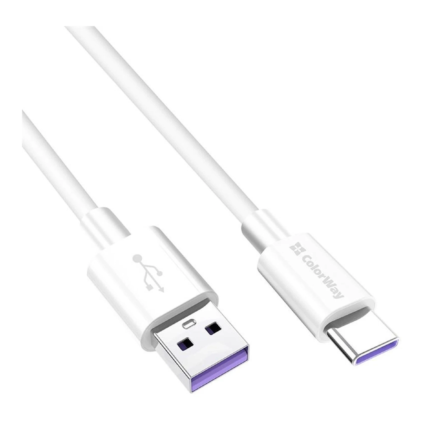 Купить Кабель ColorWay USB - USB-C 5А 1m White (CW-CBUC019-WH) - фото 2
