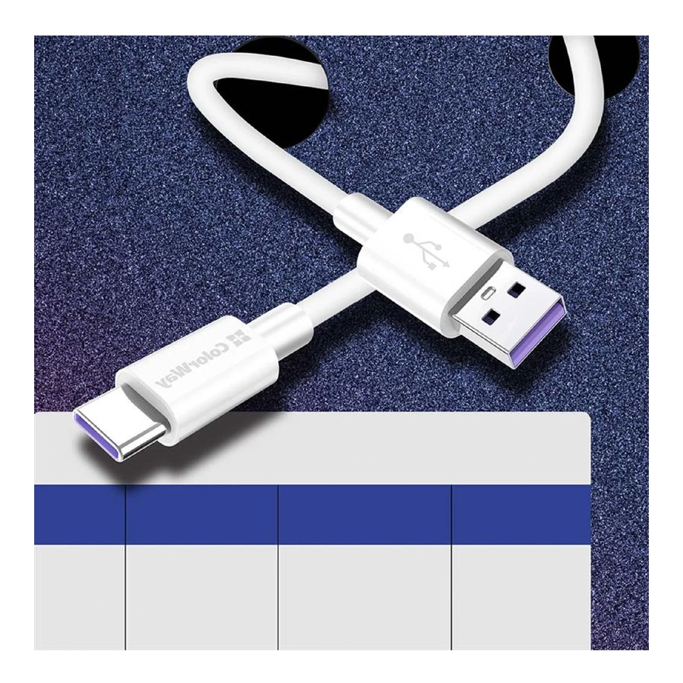 Купить Кабель ColorWay USB - USB-C 5А 1m White (CW-CBUC019-WH) - фото 5