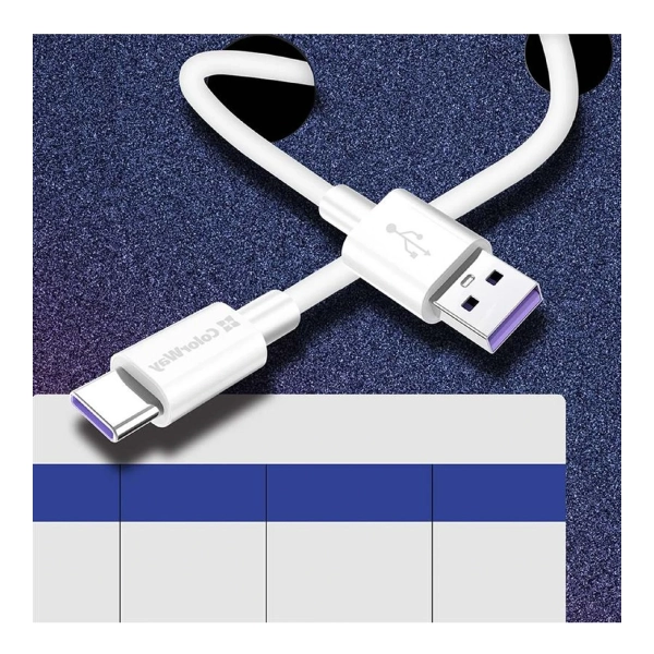 Купить Кабель ColorWay USB - USB-C 5А 1m White (CW-CBUC019-WH) - фото 5