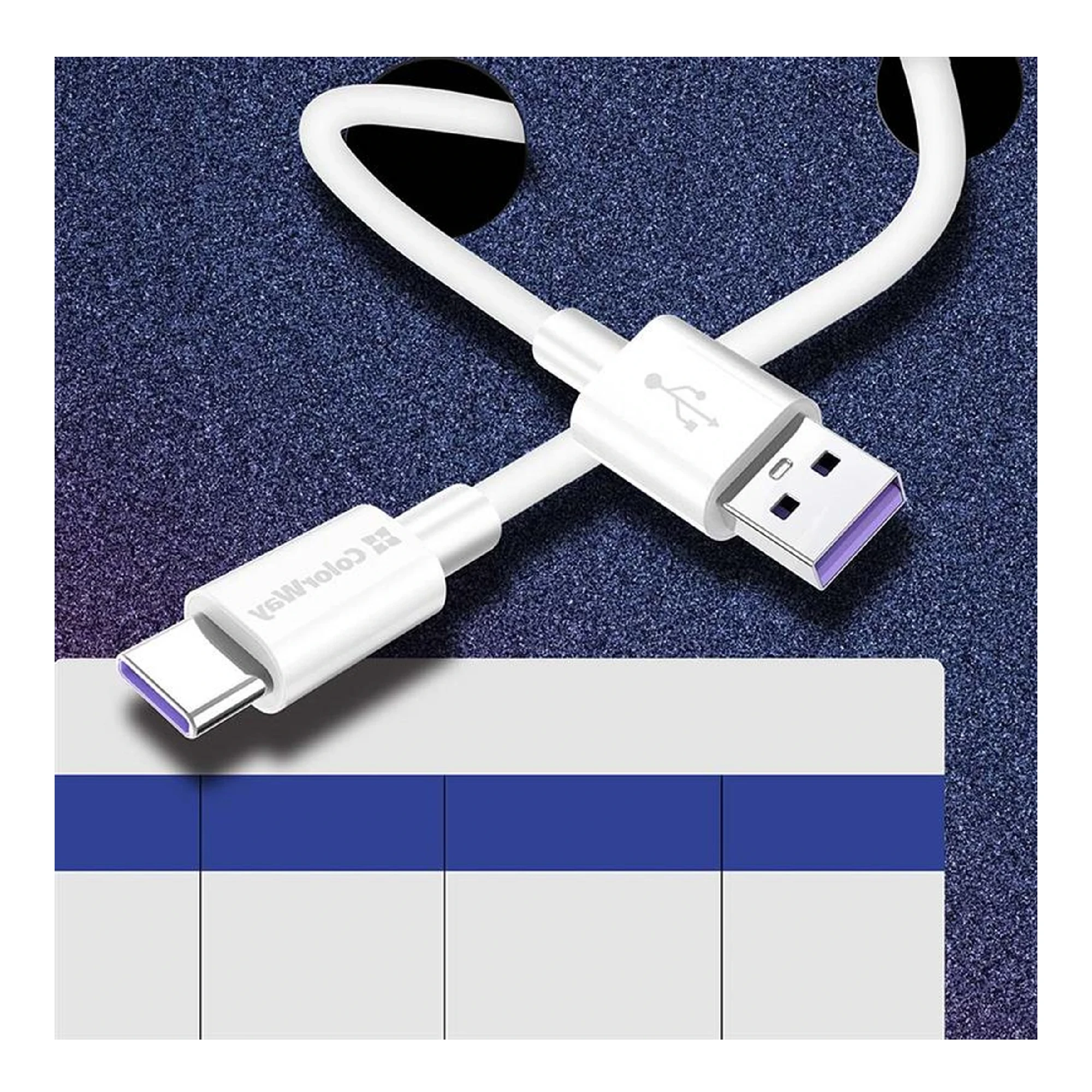 Купить Кабель ColorWay USB - USB-C 5А 1m White (CW-CBUC019-WH) - фото 5