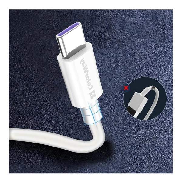 Купить Кабель ColorWay USB - USB-C 5А 1m White (CW-CBUC019-WH) - фото 8