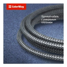 Купить Кабель ColorWay USB-C - Lightning 30W 3А 2m Grey (CW-CBPDCL036-GR) - фото 6