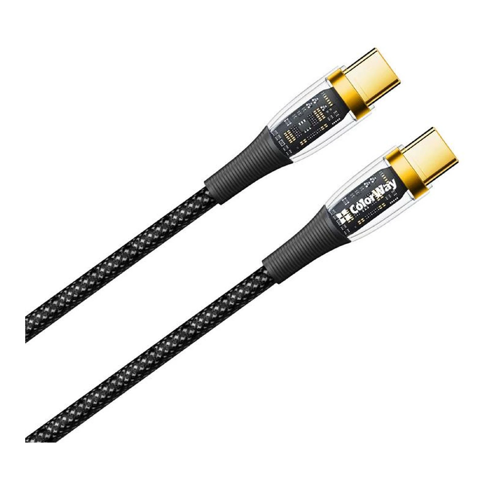 Купить Кабель ColorWay USB-C - USB-C 100W 5А 1.2m Black (CW-CBPDCC053-BK) - фото 1