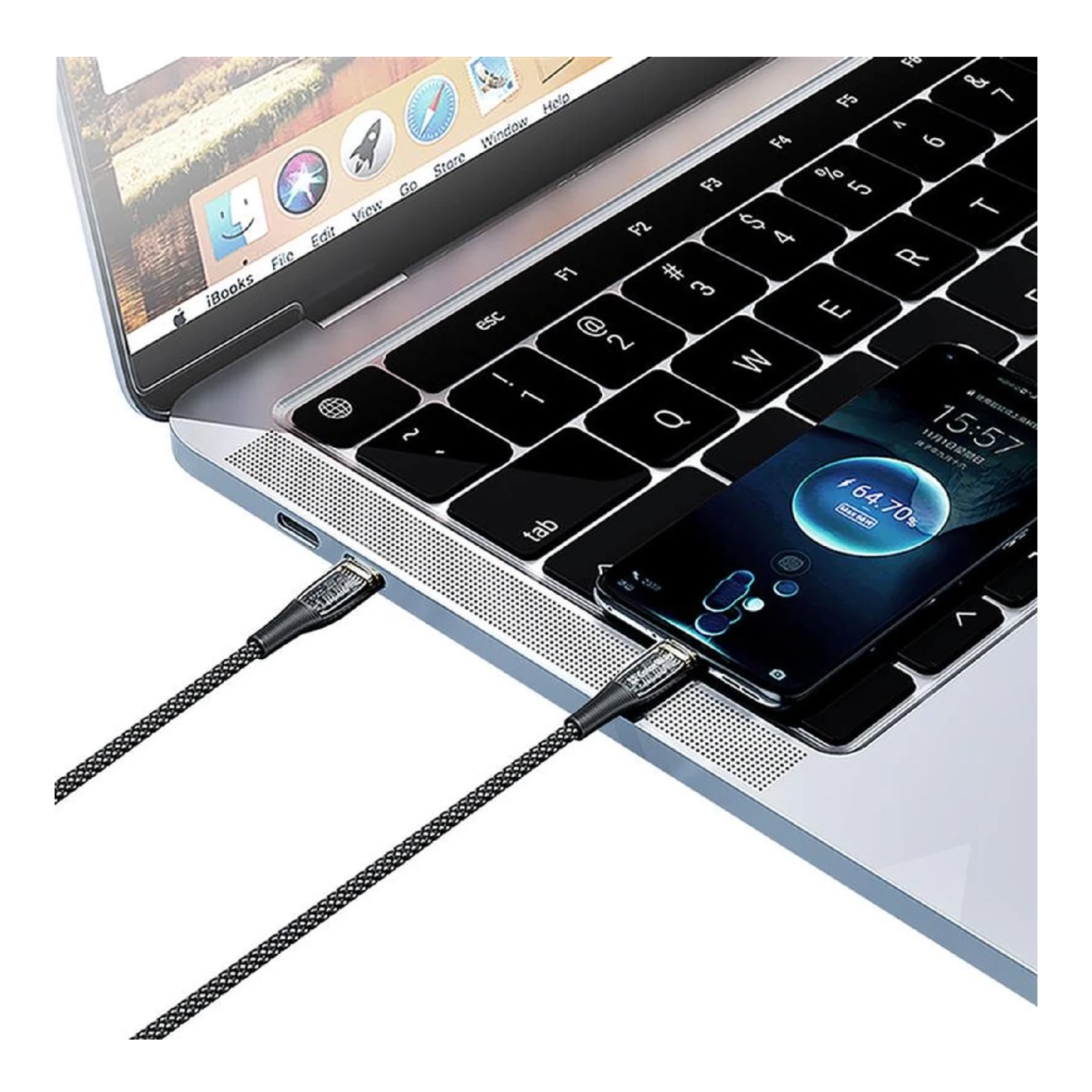 Купить Кабель ColorWay USB-C - USB-C 100W 5А 1.2m Black (CW-CBPDCC053-BK) - фото 7