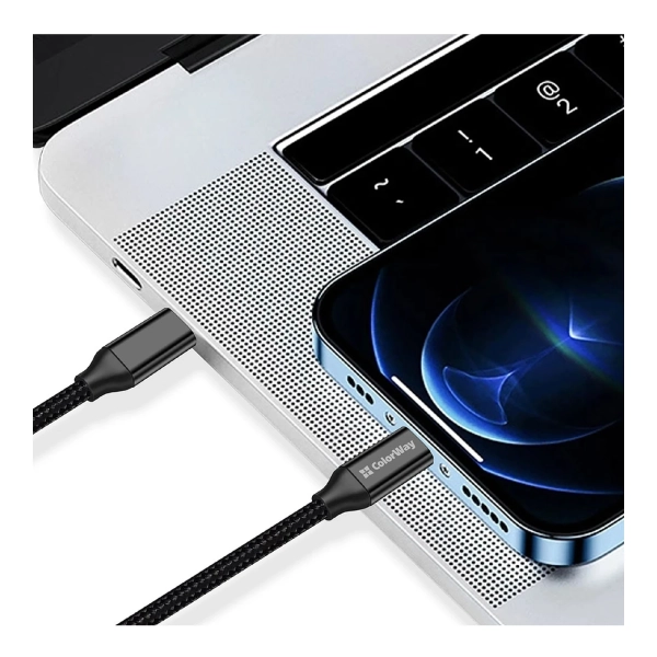 Купить Кабель ColorWay USB-C - USB-C 100W 5А 1m Black (CW-CBPDCC062-BK) - фото 8