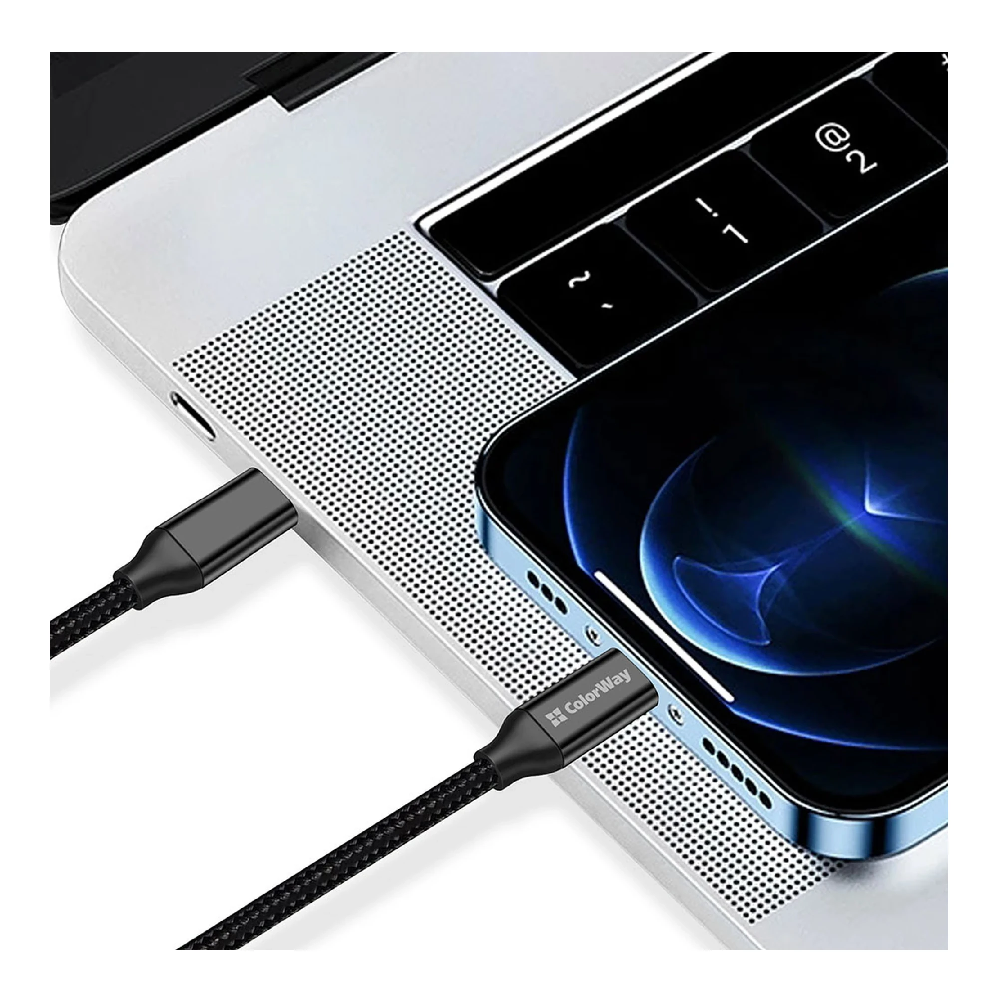 Купить Кабель ColorWay USB-C - USB-C 100W 5А 1m Black (CW-CBPDCC062-BK) - фото 8