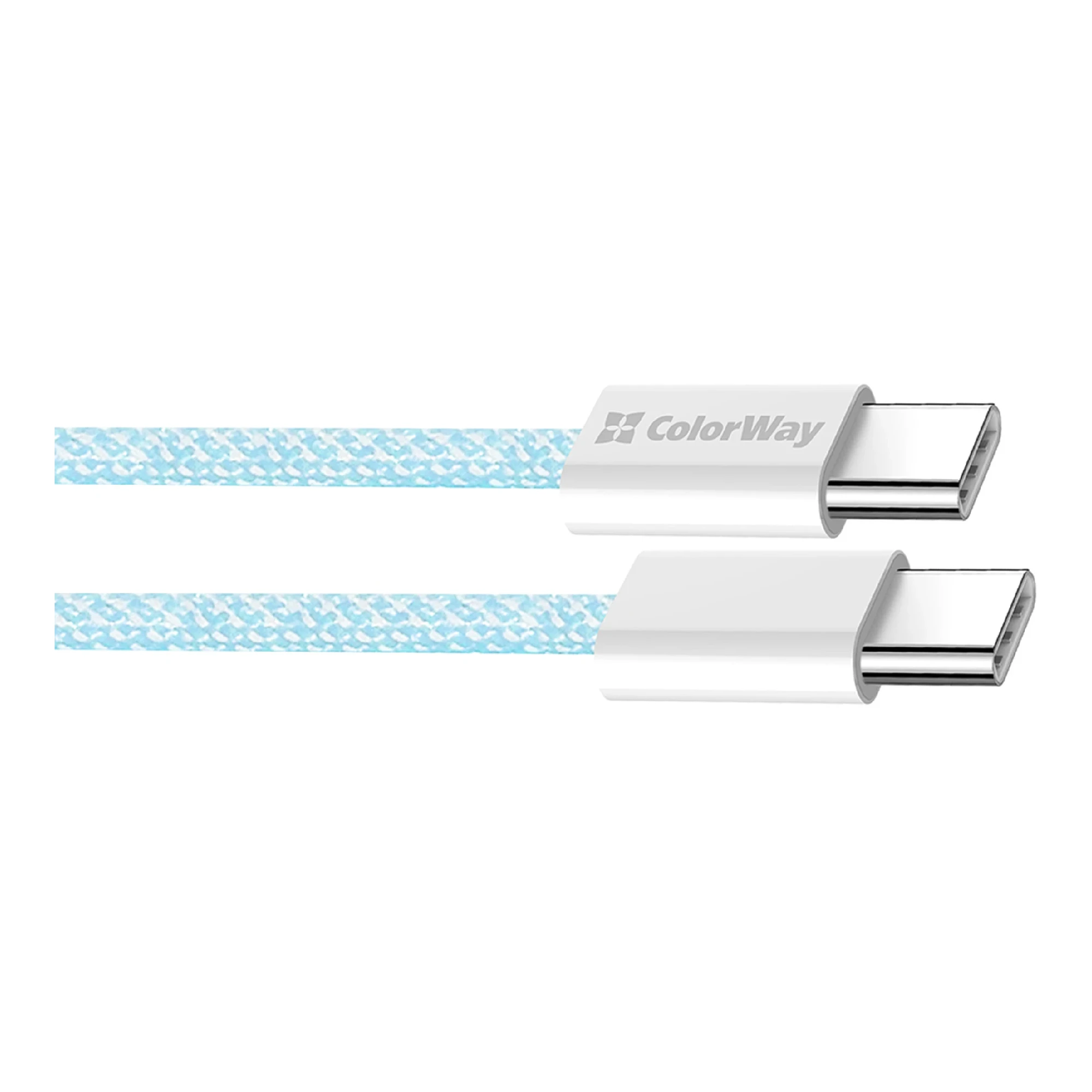 Купить Кабель ColorWay USB-C - USB-C 60W 3А 1m Blue (CW-CBPDCC061-BL) - фото 5