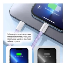 Купити Кабель ColorWay USB-C - USB-C 60W 3А 1m Purple (CW-CBPDCC061-PU) - фото 5