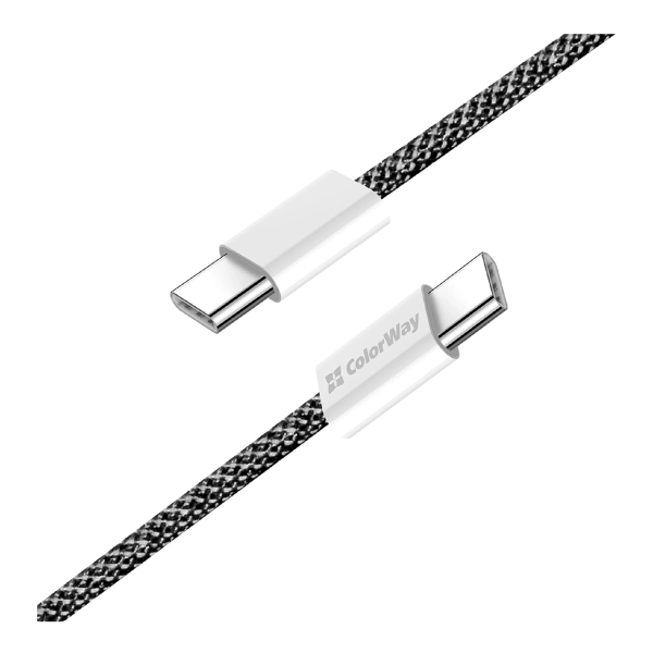 Купити Кабель ColorWay USB-C - USB-C 60W 3А 2m Black (CW-CBPDCC068-BK) - фото 3