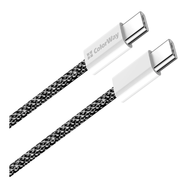Купити Кабель ColorWay USB-C - USB-C 60W 3А 2m Black (CW-CBPDCC068-BK) - фото 5