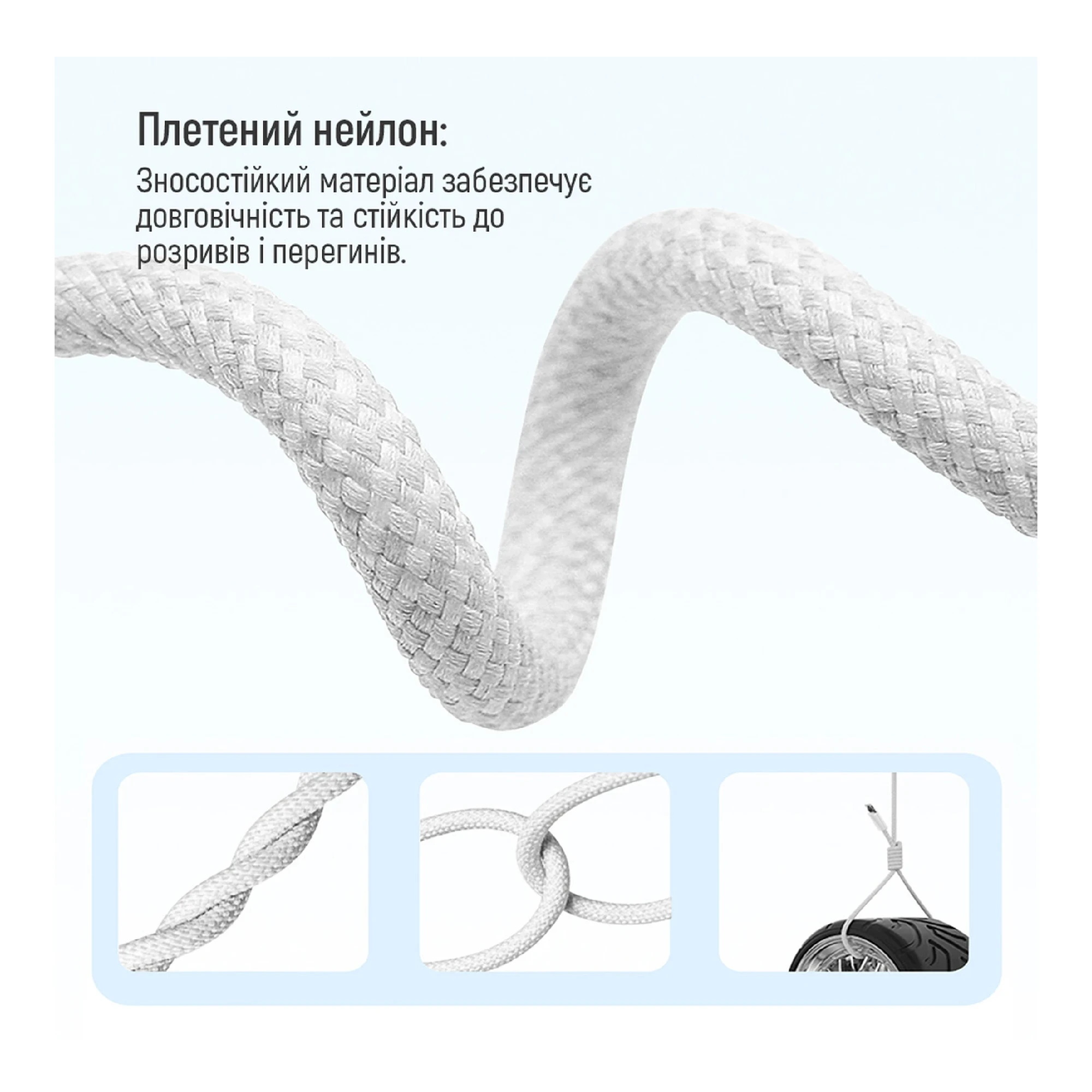Купить Кабель ColorWay USB-C - USB-C 60W 3А 2m Grey (CW-CBPDCC068-GR) - фото 9
