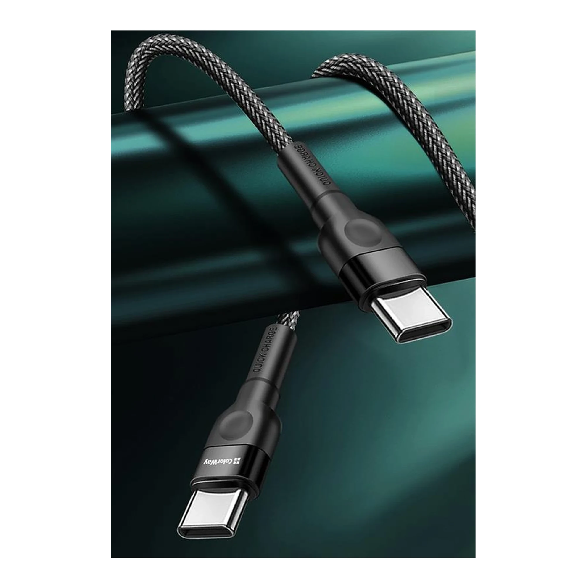 Купить Кабель ColorWay USB-C - USB-C 65W 3А 1m Black (CW-CBPDCC047-BK) - фото 8