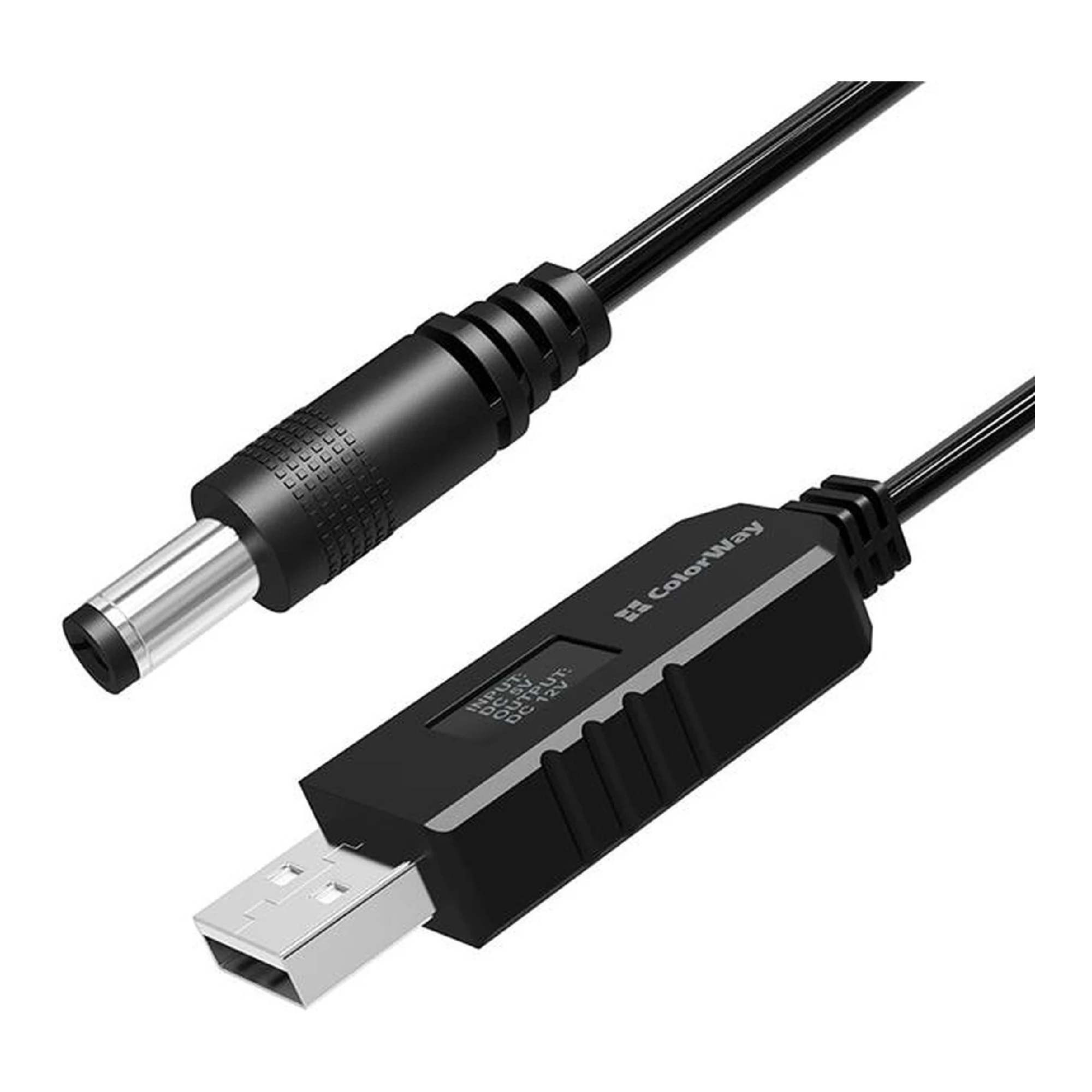 Купить Кабель ColorWay для роутера 12V USB-DC 1m Black (CW-CBUD067-BK) - фото 2