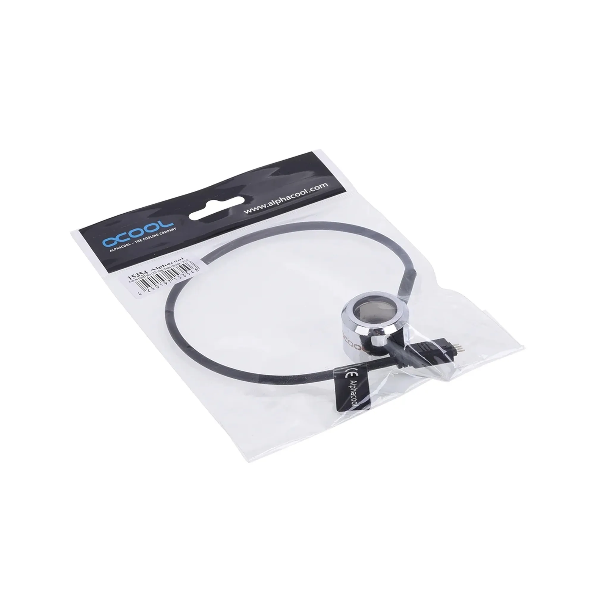 Купить Фитинг Alphacool Aurora HardTube LED Ring 16mm Chrome (15354) - фото 5