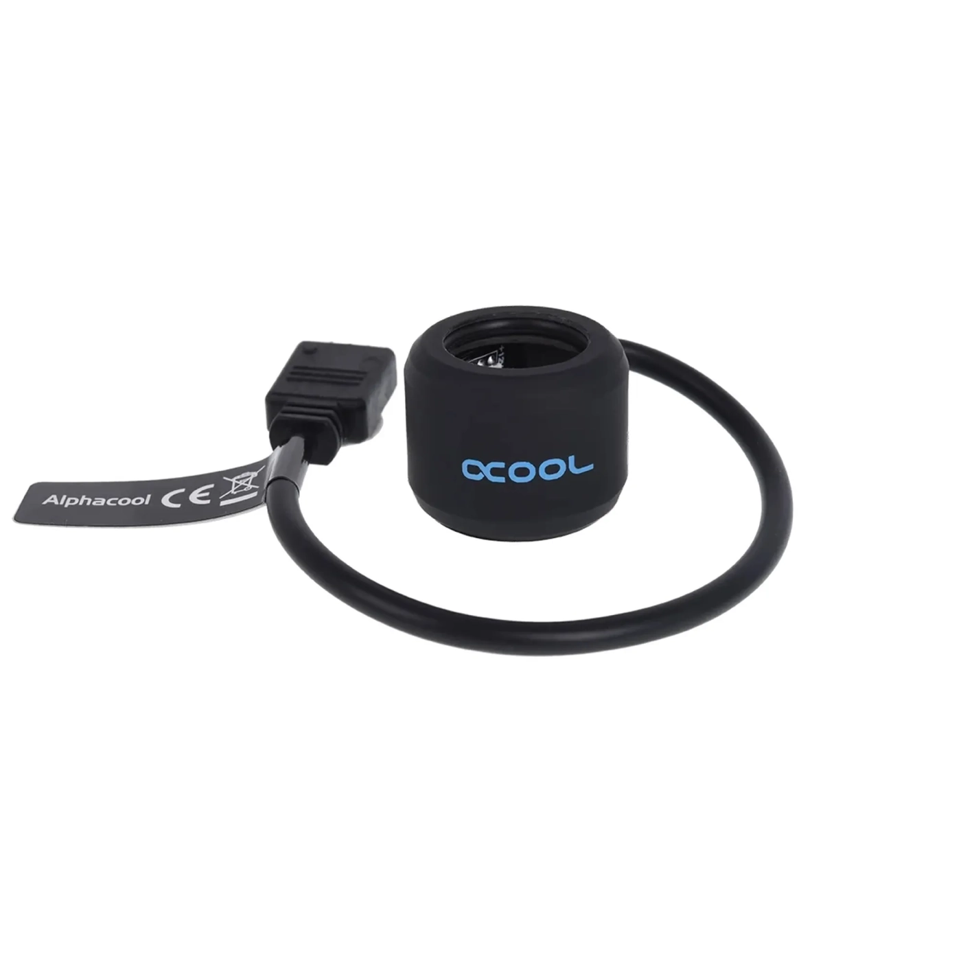 Купити Фітинг Alphacool Aurora HardTube LED Ring 16mm Deep Black (15325) - фото 1
