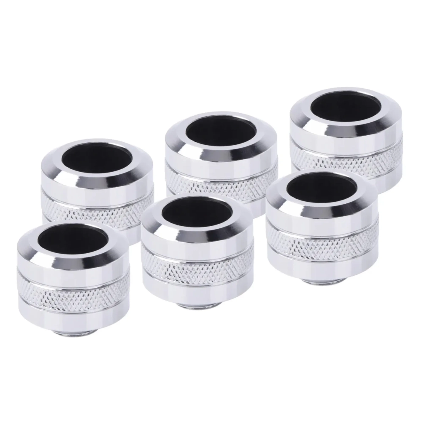 Купити Фітинг Alphacool Eiszapfen PRO 16mm HardTube fitting Chrome 6-pack (17476) - фото 1