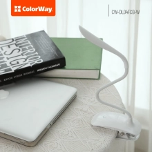 Купить Настольная лампа ColorWay Flexible & Clip White со встроенным аккумулятором (CW-DL04FCB-W) - фото 7