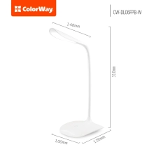 Купить Настольная лампа ColorWay Portable & Flexible White со встроенным аккумулятором (CW-DL06FPB-W) - фото 5
