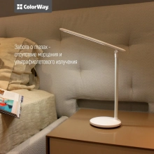 Купить Настольная лампа ColorWay со встроенным аккумулятором White (CW-DL02B-W) - фото 7