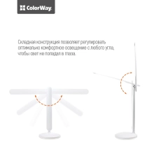 Купить Настольная лампа ColorWay со встроенным аккумулятором White (CW-DL02B-W) - фото 8