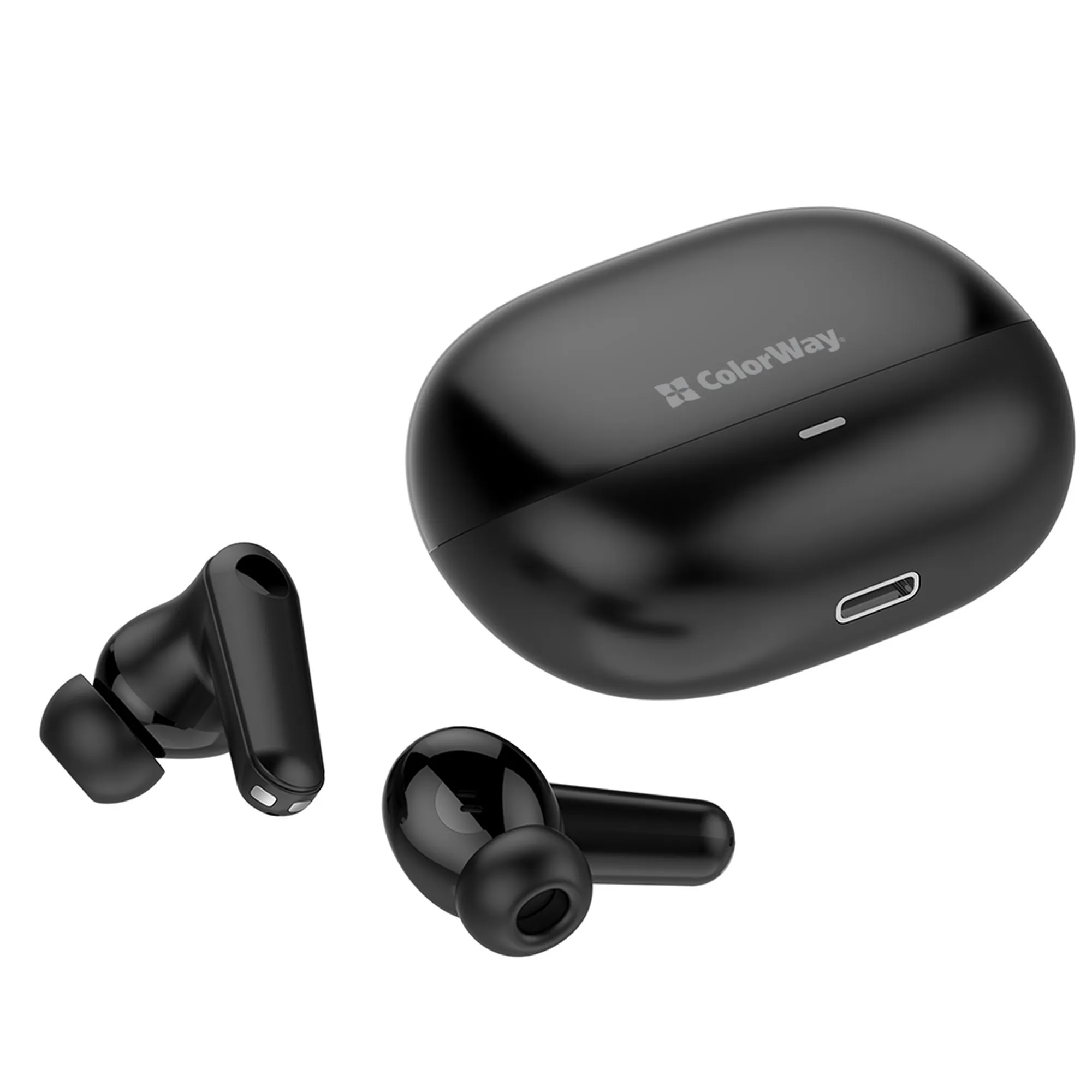 Купити Навушники СolorWay Slim TWS-1 Earbuds Long Life Black (CW-TWS1BK1) - фото 1