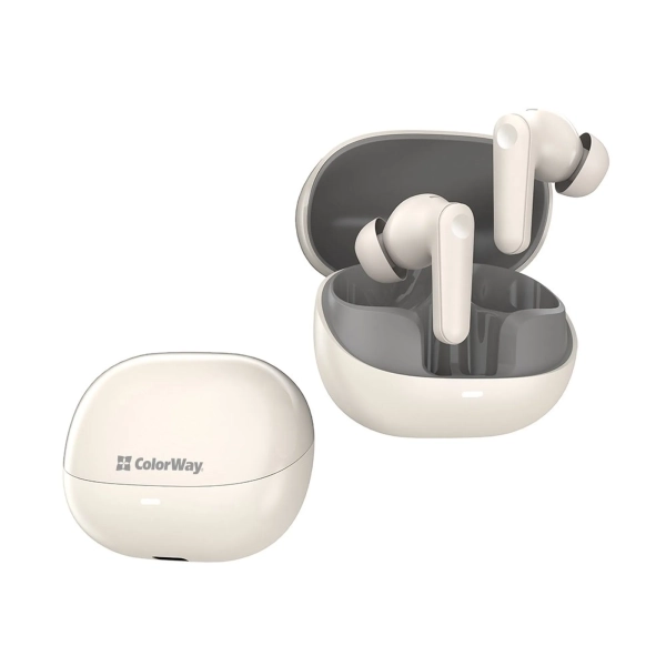 Купити Навушники ColorWay Slim TWS-1 Earbuds Long Life Beige (CW-TWS1BE) - фото 3