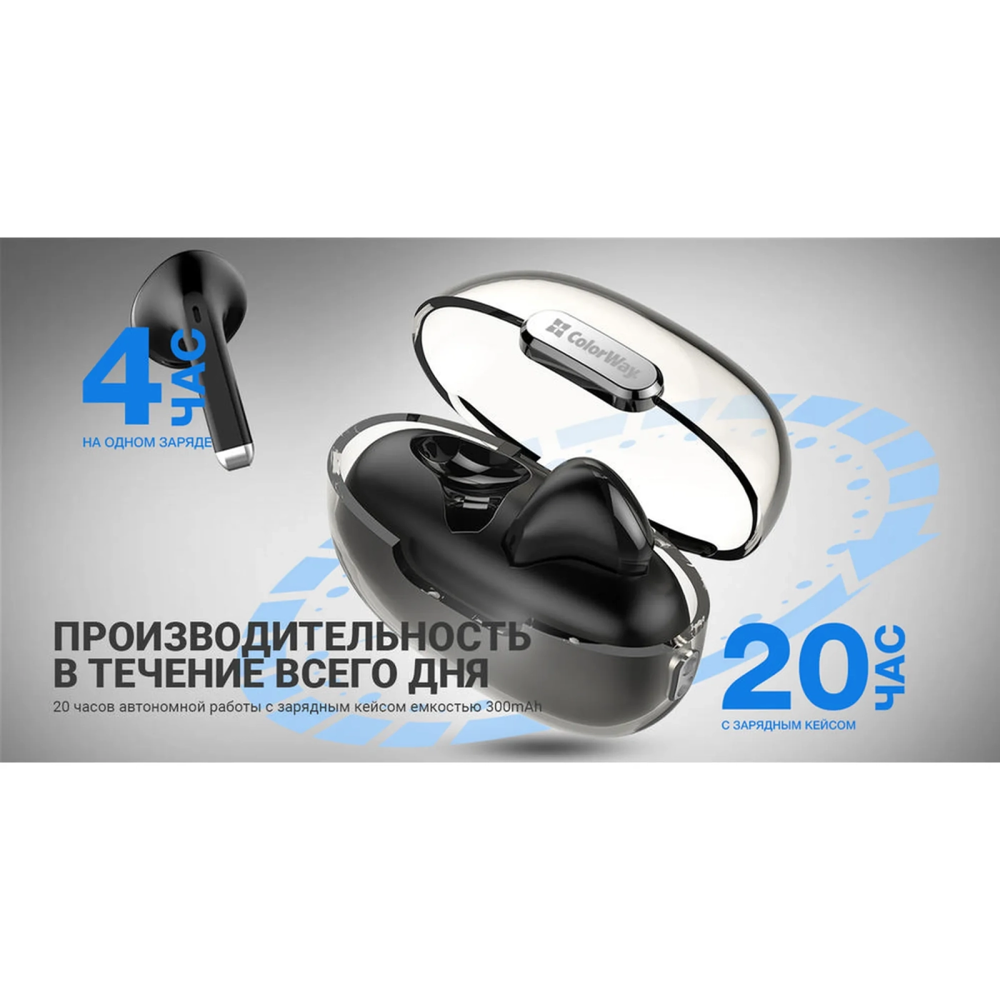 Купити Навушники ColorWay Slim TWS-2 Earbuds Black (CW-TWS2BK) - фото 11