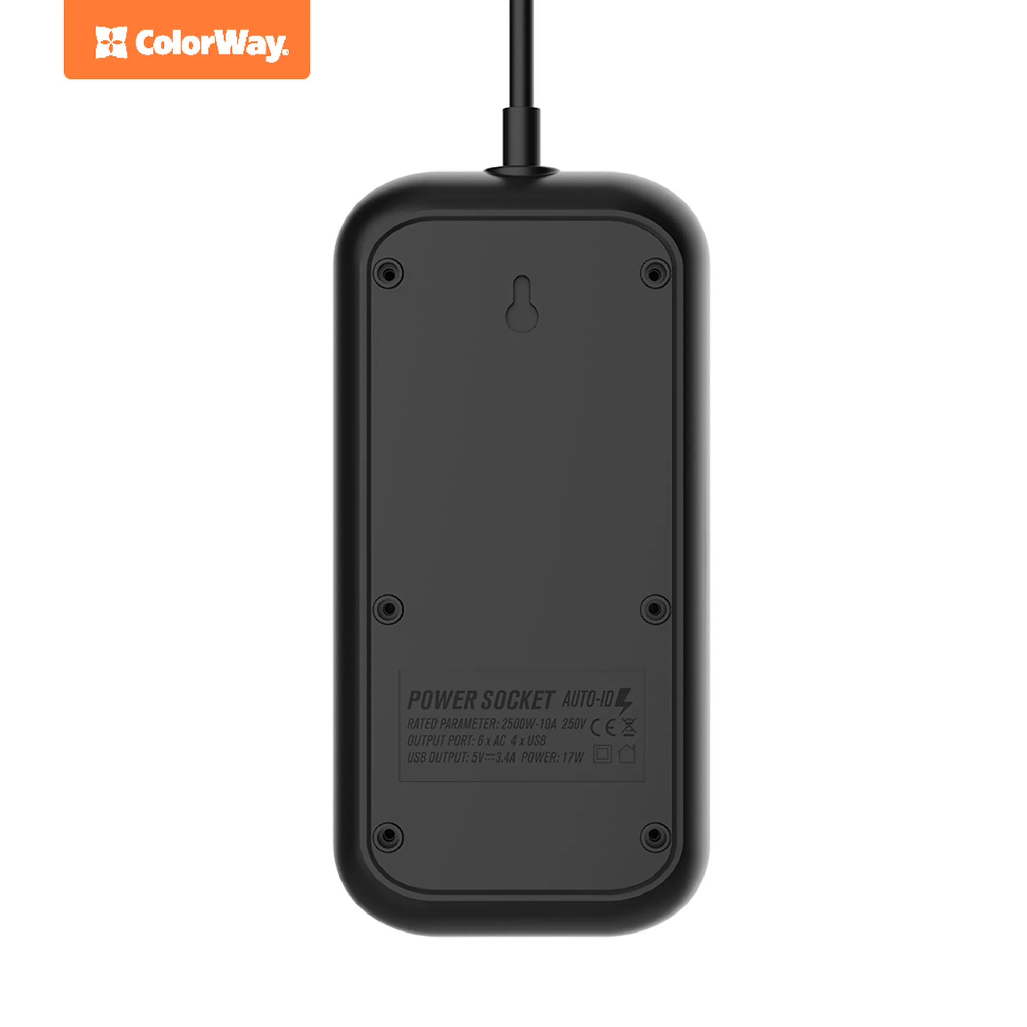 Купить Сетевой фильтр ColorWay CW-CHE64B 2 м, 6 розеток/4 USB - фото 2