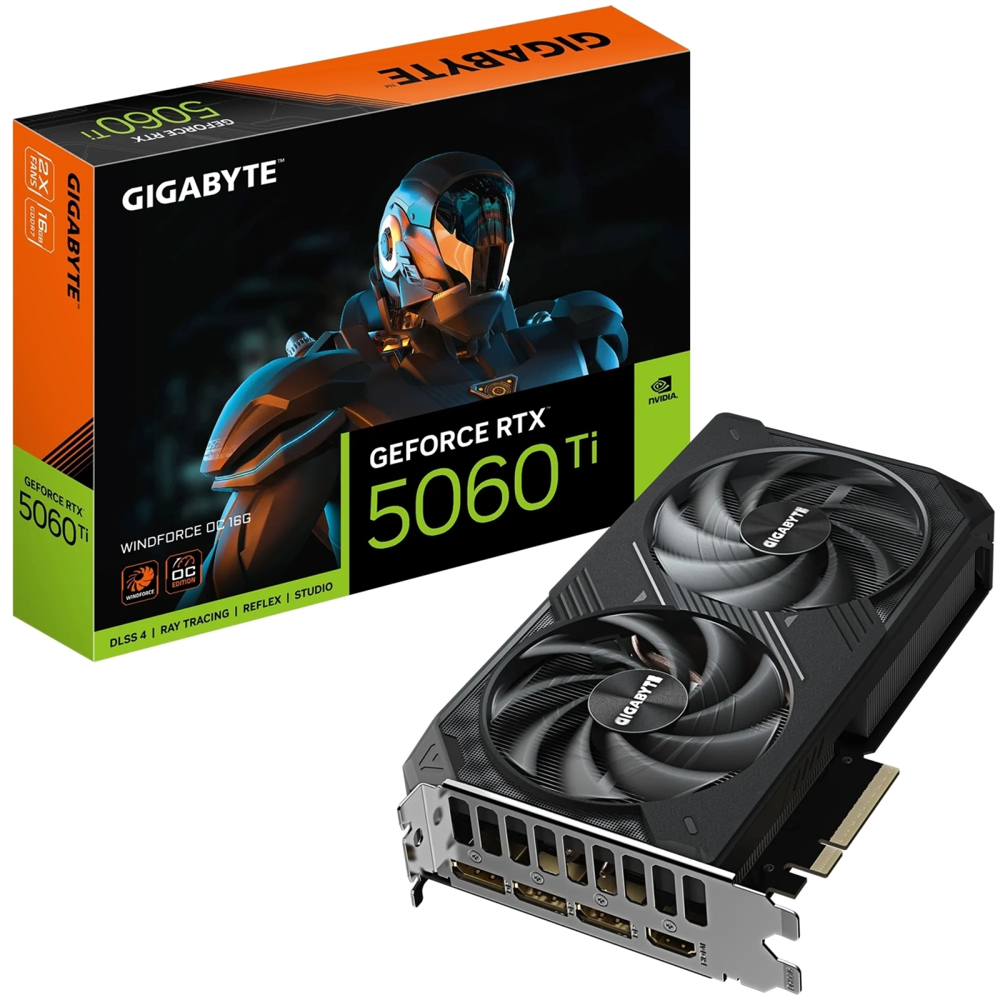 Купить Видеокарта Gigabyte GeForce RTX 5060 Ti WindForce OC 16G (GV-N506TWF2OC-16GD) - фото 10