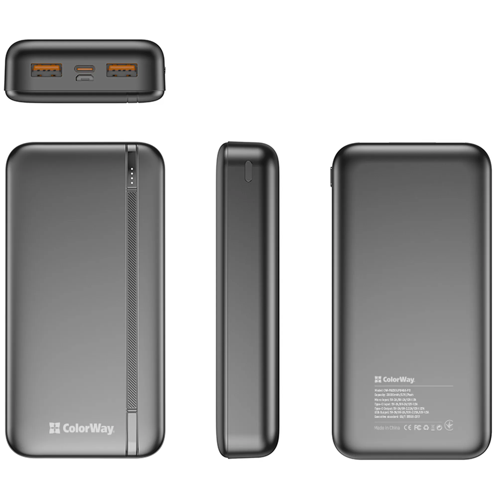 Купити Павербанк УМБ ColorWay 20000mAh 22.5W (CW-PB200LPB4BK-PD) - фото 5