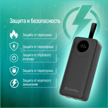 Купити Павербанк УМБ ColorWay 30000mAh 22.5W (CW-PB300LPB4BK-PDD) - фото 9