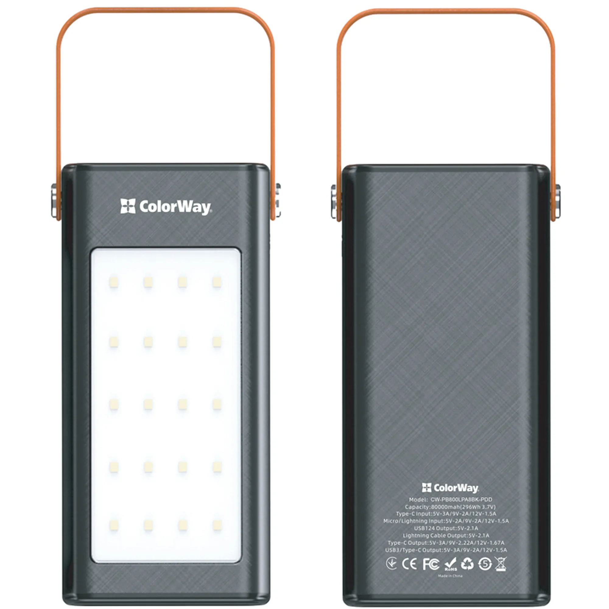 Купити Павербанк УМБ ColorWay 80000mAh 22.5W (CW-PB800LPA8BK-PDD) - фото 5