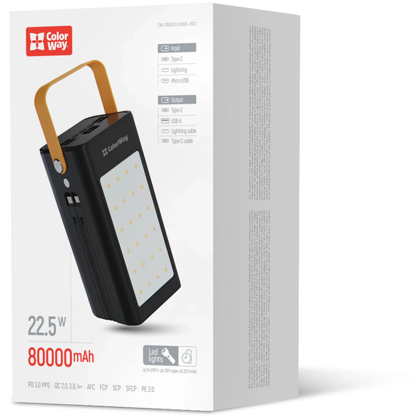 Купити Павербанк УМБ ColorWay 80000mAh 22.5W (CW-PB800LPA8BK-PDD) - фото 6
