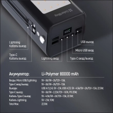 Купити Павербанк УМБ ColorWay 80000mAh 22.5W (CW-PB800LPA8BK-PDD) - фото 11