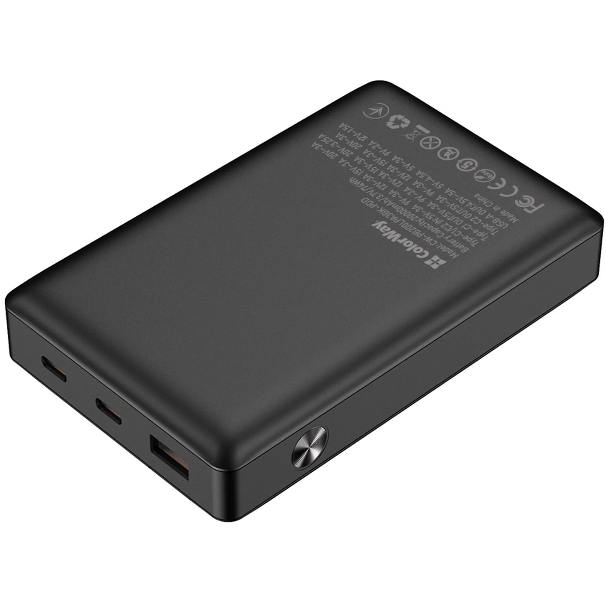 Купить Павербанк УМБ ColorWay 20000mAh 65W (CW-PB200LPA3BK-PDD) - фото 3
