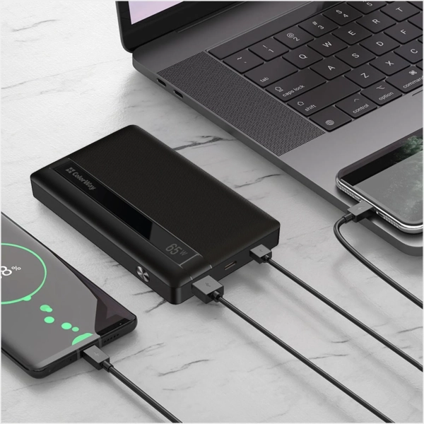 Купить Павербанк УМБ ColorWay 20000mAh 65W (CW-PB200LPA3BK-PDD) - фото 8
