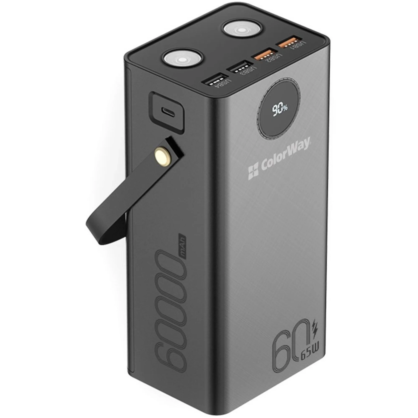 Купити Павербанк УМБ ColorWay 60000mAh 65W (CW-PB600LPA5BK-PDD) - фото 1
