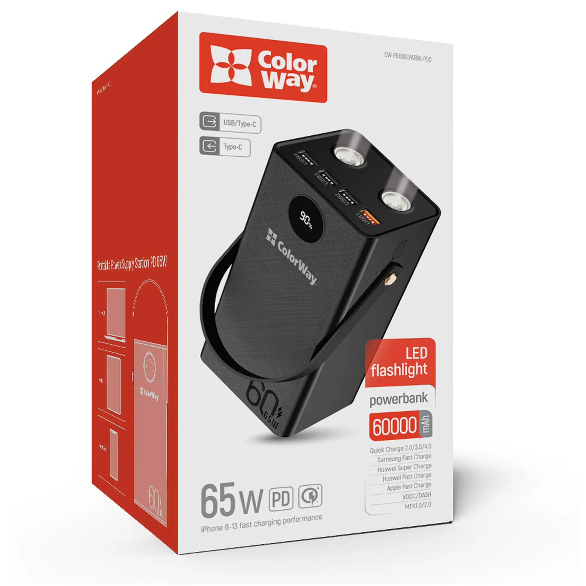 Купити Павербанк УМБ ColorWay 60000mAh 65W (CW-PB600LPA5BK-PDD) - фото 3