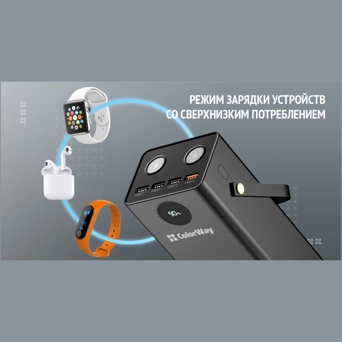 Купити Павербанк УМБ ColorWay 60000mAh 65W (CW-PB600LPA5BK-PDD) - фото 13
