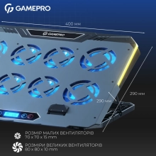 Купить Охлаждающая подставка для ноутбука Gamepro CP1040 - фото 7