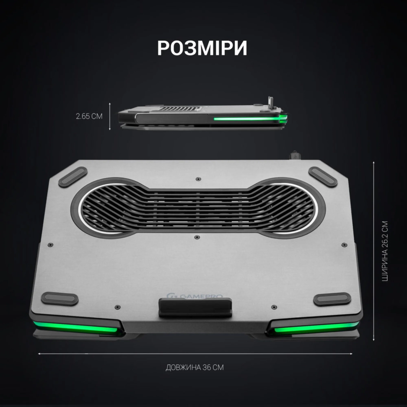 Купить Охлаждающая подставка для ноутбука Gamepro CP1540 - фото 6