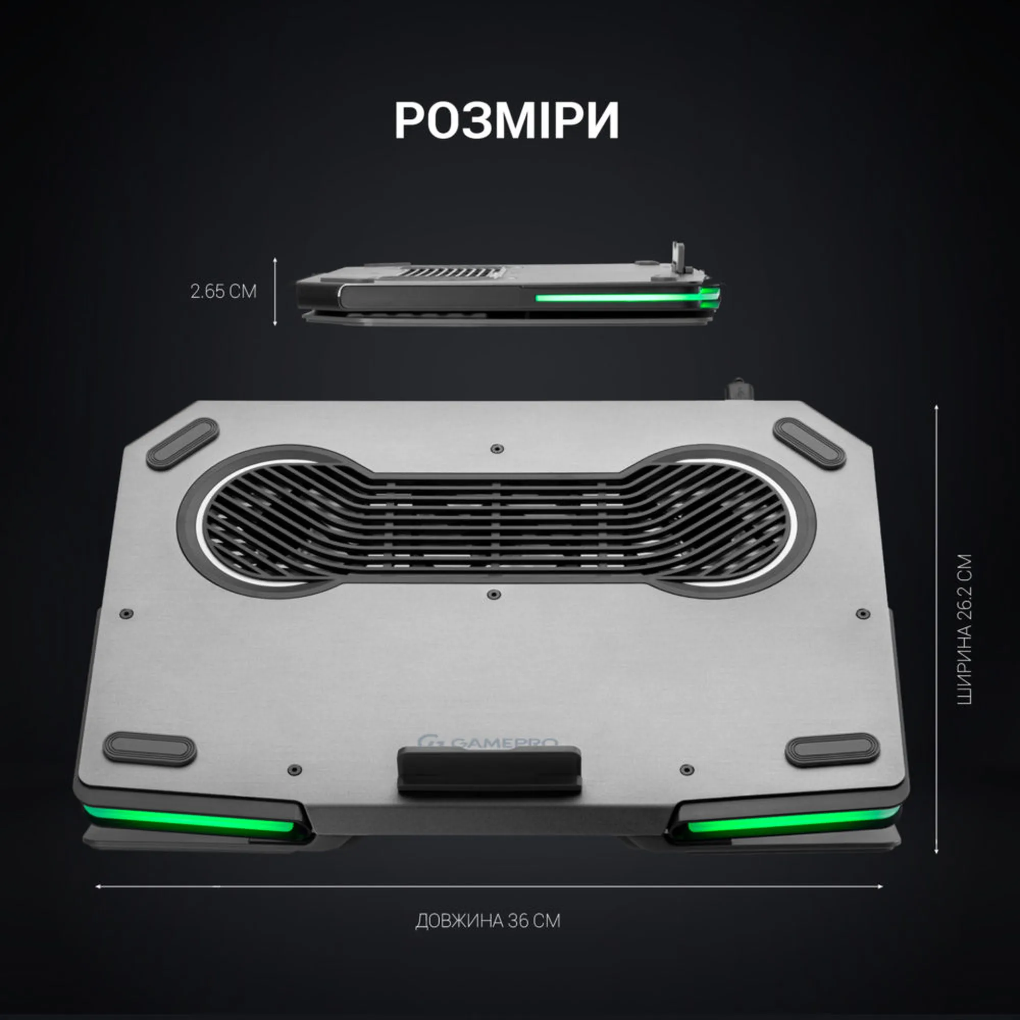 Купить Охлаждающая подставка для ноутбука Gamepro CP1540 - фото 6