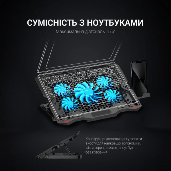 Купить Охлаждающая подставка для ноутбука Gamepro CP627 - фото 8