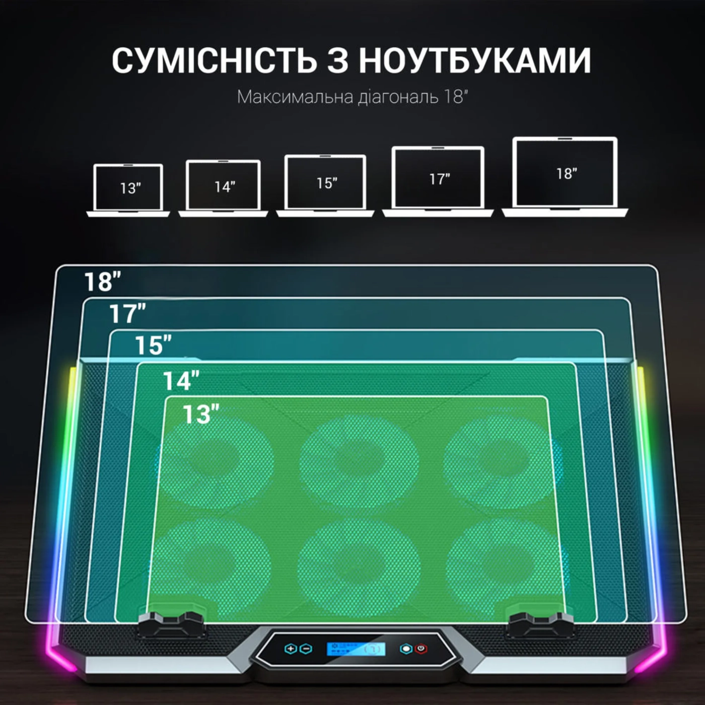 Купить Охлаждающая подставка для ноутбука Gamepro CP890 - фото 7