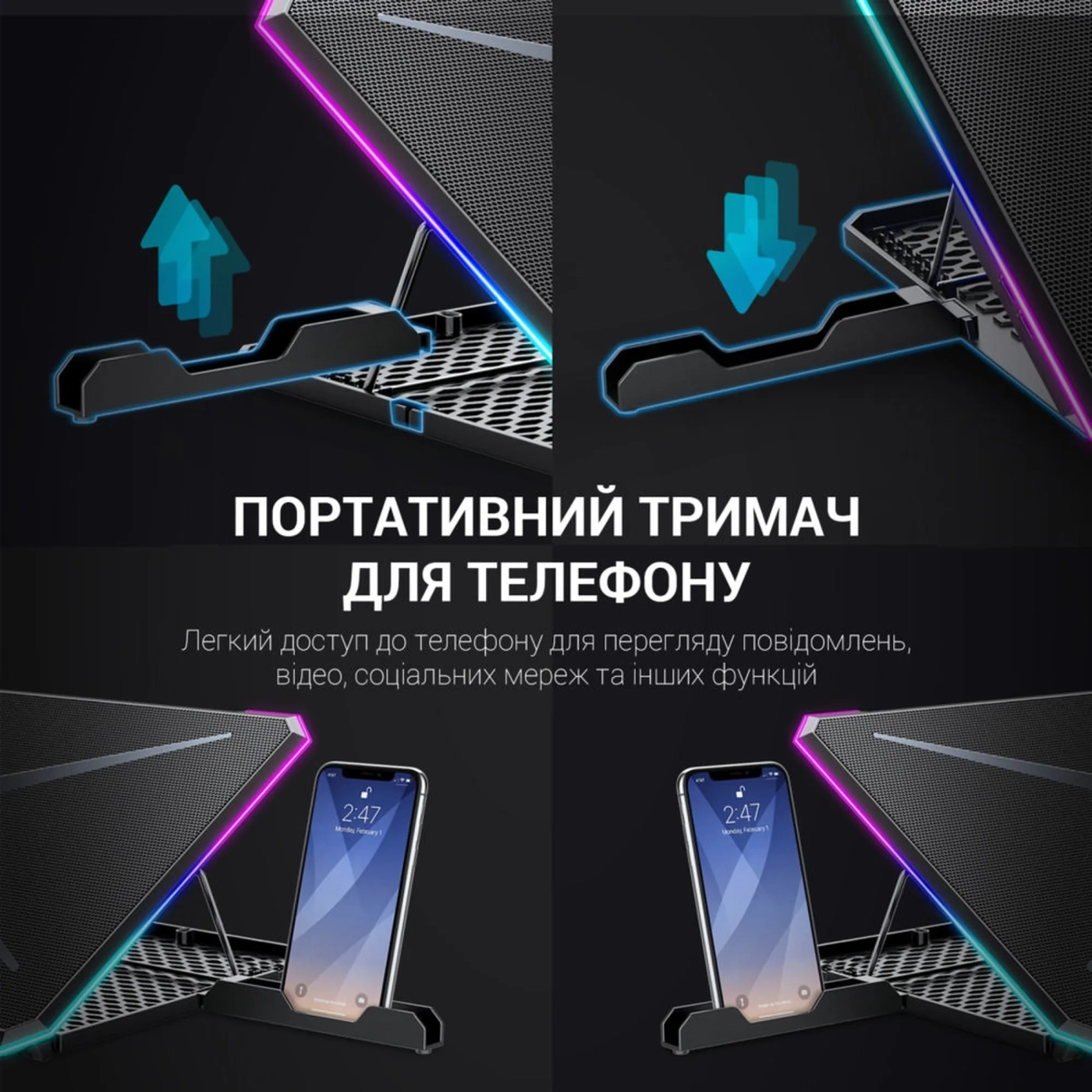 Купити Охолоджувальна підставка для ноутбука Gamepro CP940 - фото 10