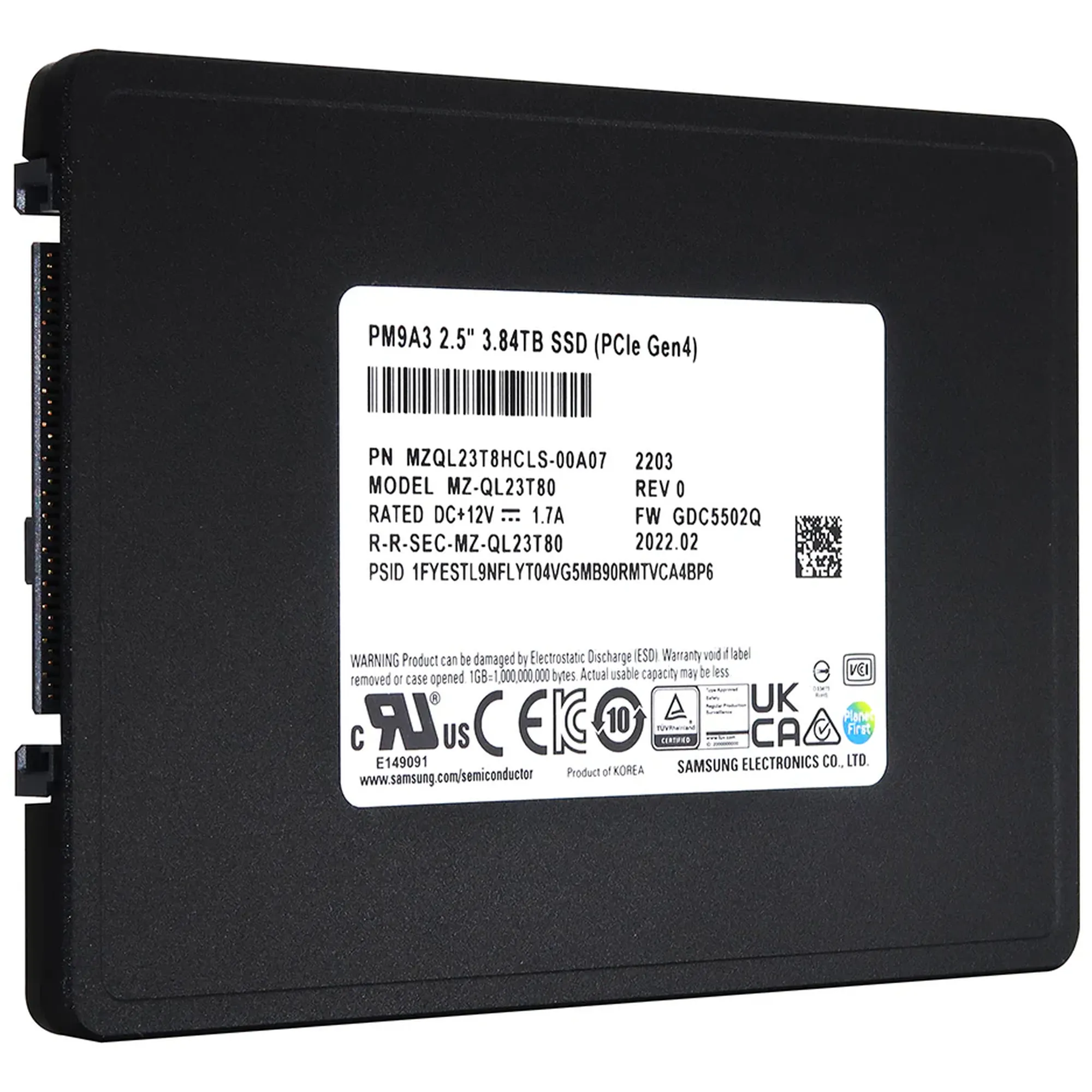 Купить SSD диск Samsung PM9A3 3.84TB 2.5" (MZQL23T8HCLS-00A07) - фото 2