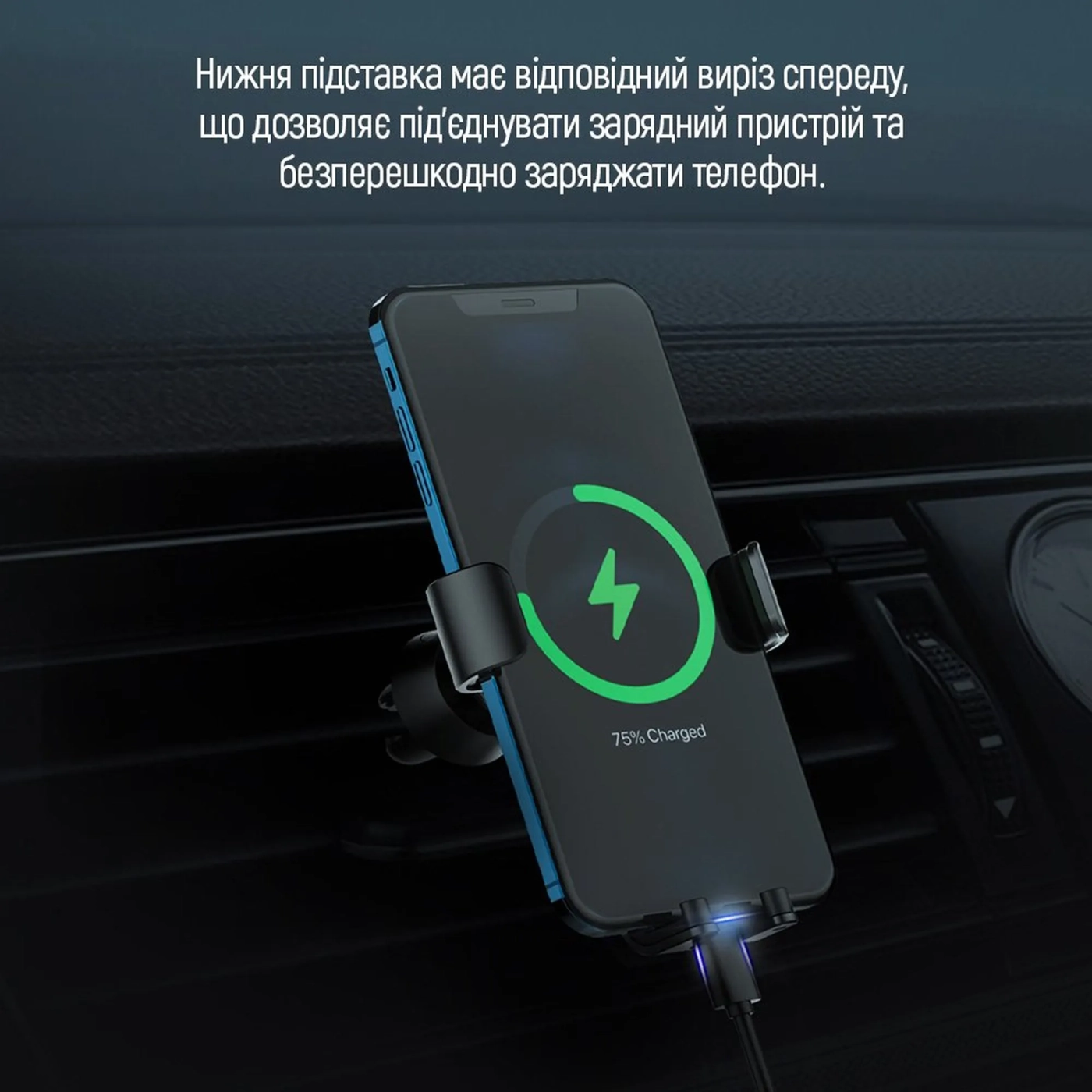 Купити Автотримач ColorWay Metallic Gravity Holder 3 Black (CW-CHG14-BK) - фото 15